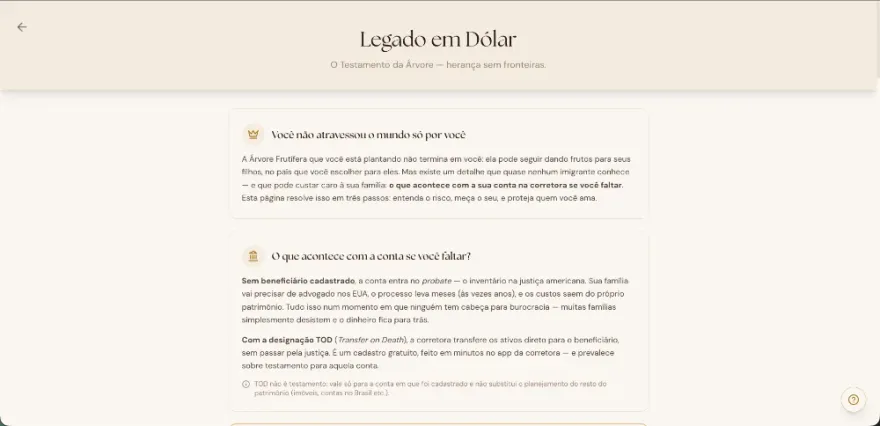 Bônus 04 — Legado em Dólar